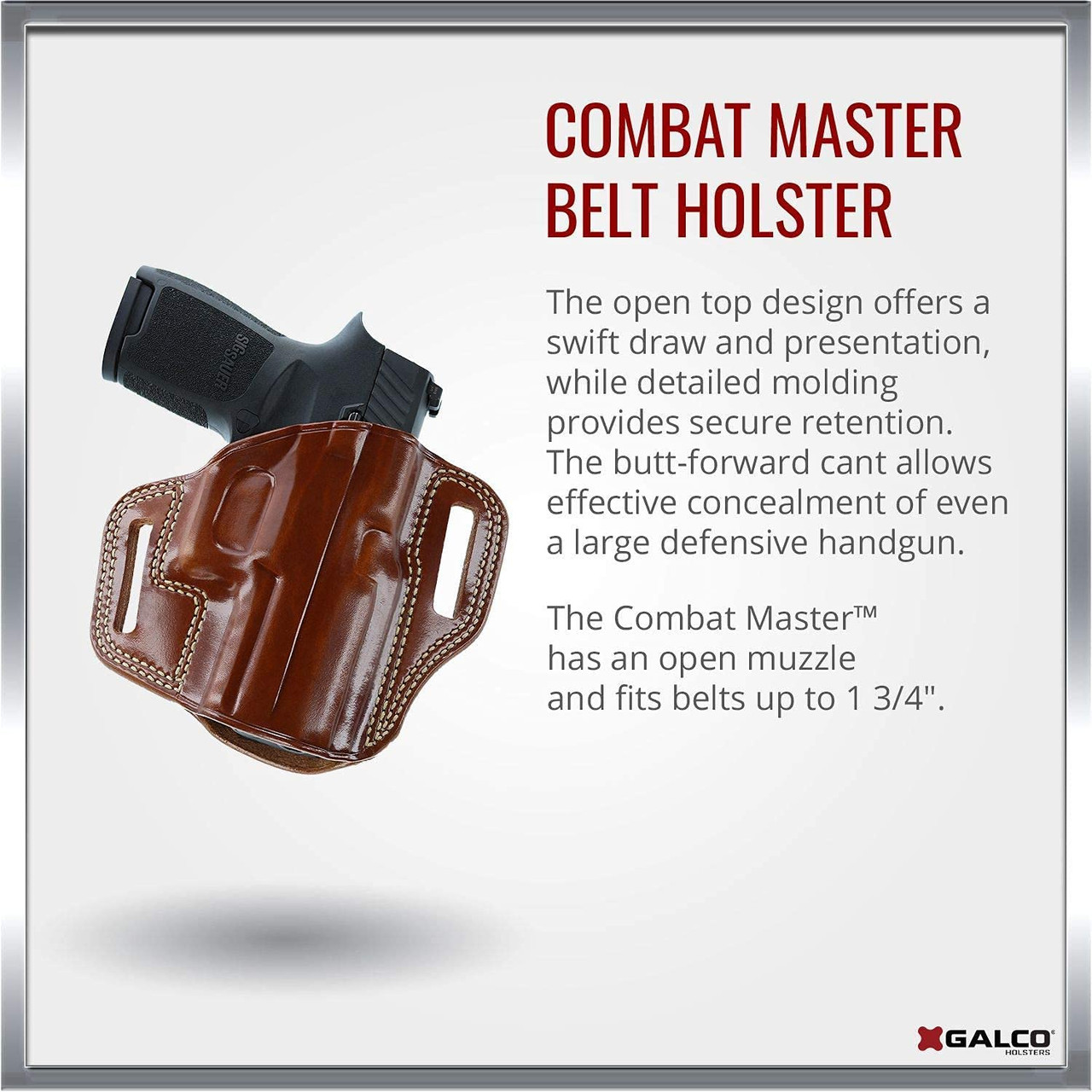 Galco Combat Master Belt Holster for Sig Sauer P226 P220 Tan RH - CM248