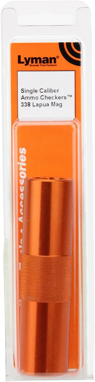 Lyman Ammo Checker Single Caliber 338 Lapua Mag Aluminum Orange - 7833018