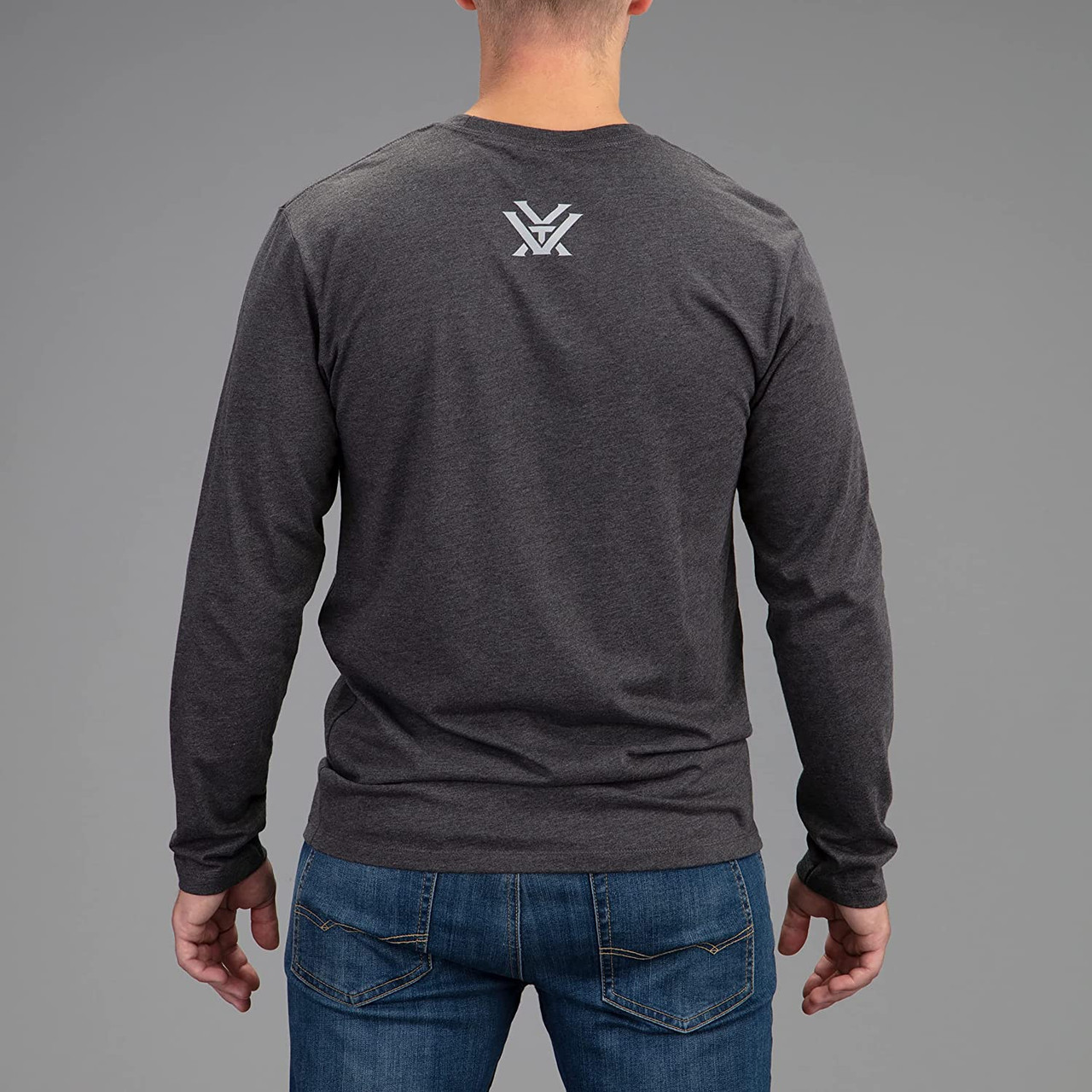 Vortex Optics Core Logo Long Sleeve Shirts -Charcoal Camo Heather- Medium