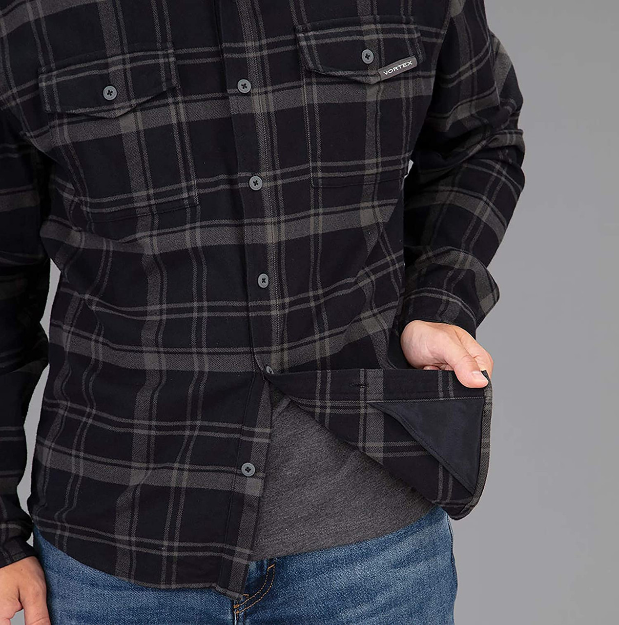 Vortex Optics Timber Rush Flannel Shirt - Black - X-Large