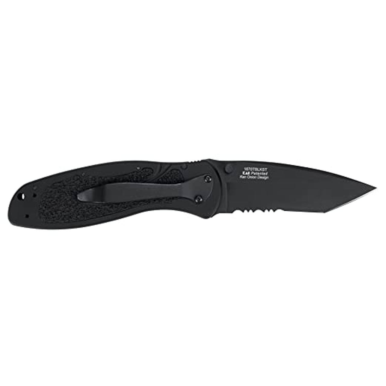 Kershaw Blur Tanto Black Serrated Pocket Knife 3.4" Blade SpeedSafe Opening