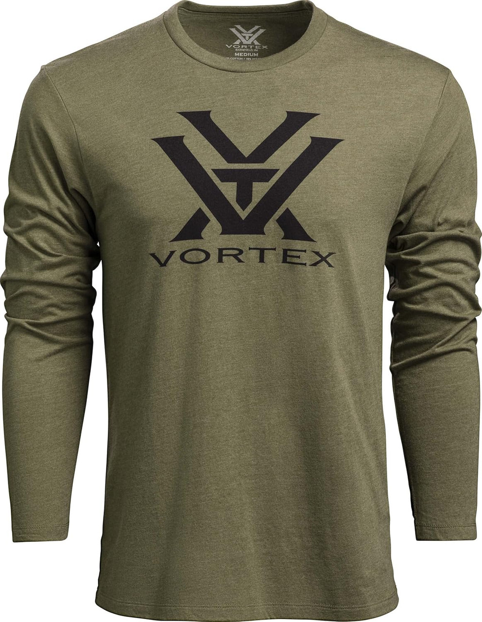 Vortex Optics Core Logo Long Sleeve Shirts Military Heather Large Vortex Optics Core Logo Long Sleeve Shirts Military Heather Large