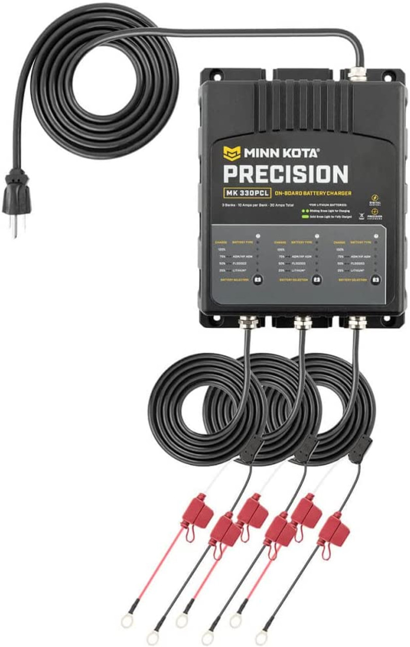 Minn Kota MK-330 PCL Precision On-Board Marine Charger 3 Bank x 10 Amps