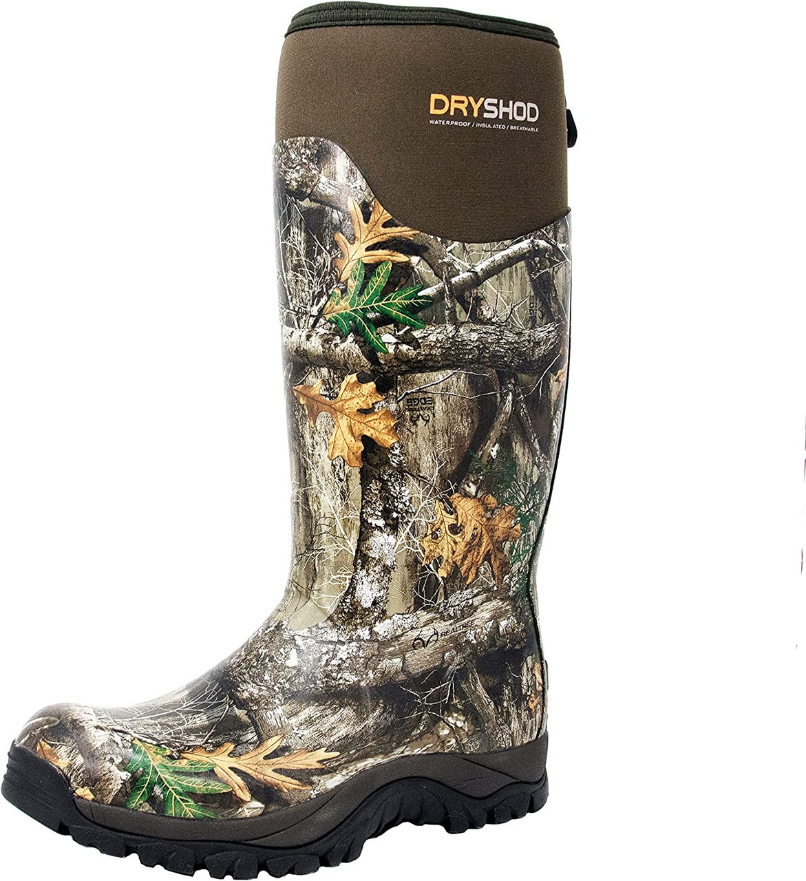 Dryshod Ridgeview Men Realtree Edge Camo Hunting Boots Size 12 - RGV-MH-RTE