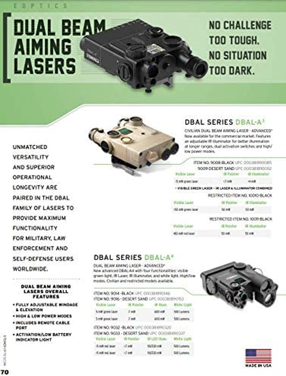 Steiner DBAL-A3 Dual Beam Aiming Laser IR Beams/Infrared LED/Green Laser
