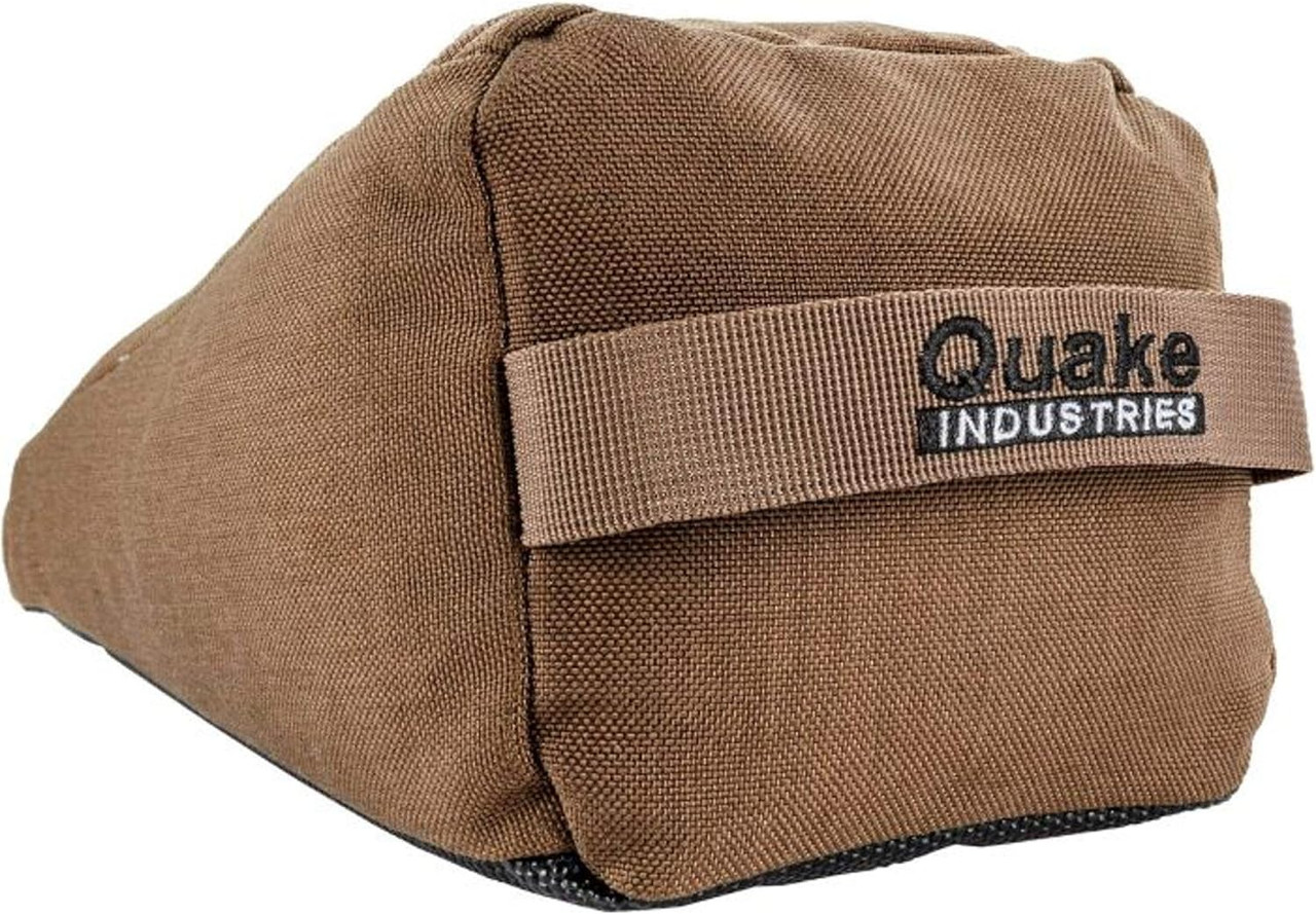 Quake Med. Triangular Rear Bag Rifle Rest-Olive Green 9"Lx5"Wx5"H- 3.5LB