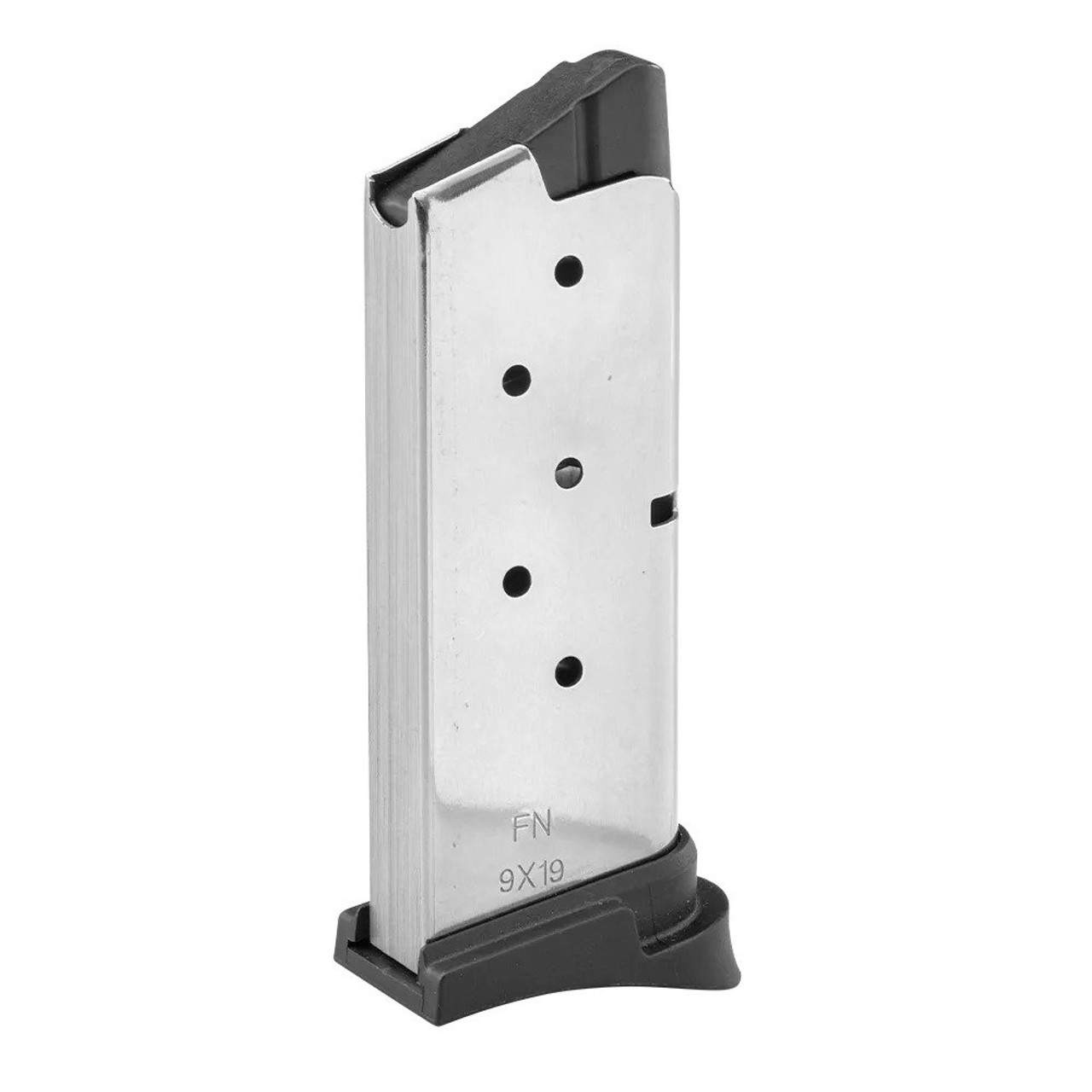 FN 503 Magazine Stainless Steel Body Black Polymer Base Pad 8Rd 9MM