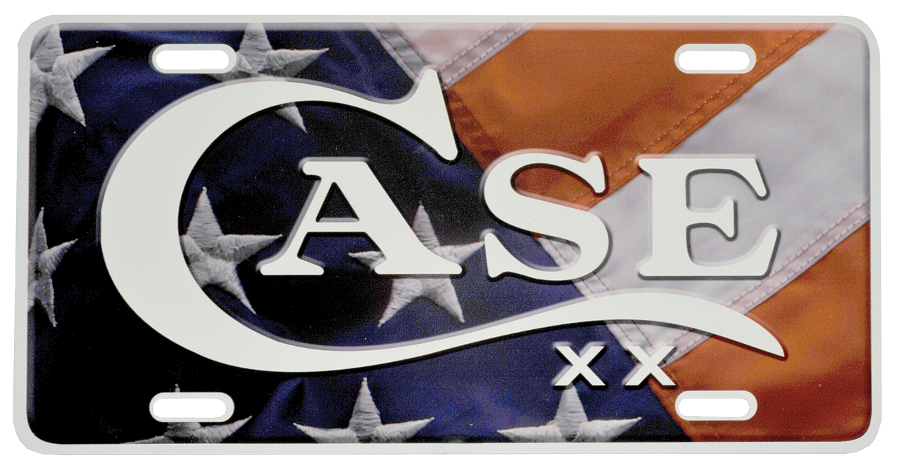 Case XX USA Flag Aluminum License Plate Accessory For Your Vehicle - 50128