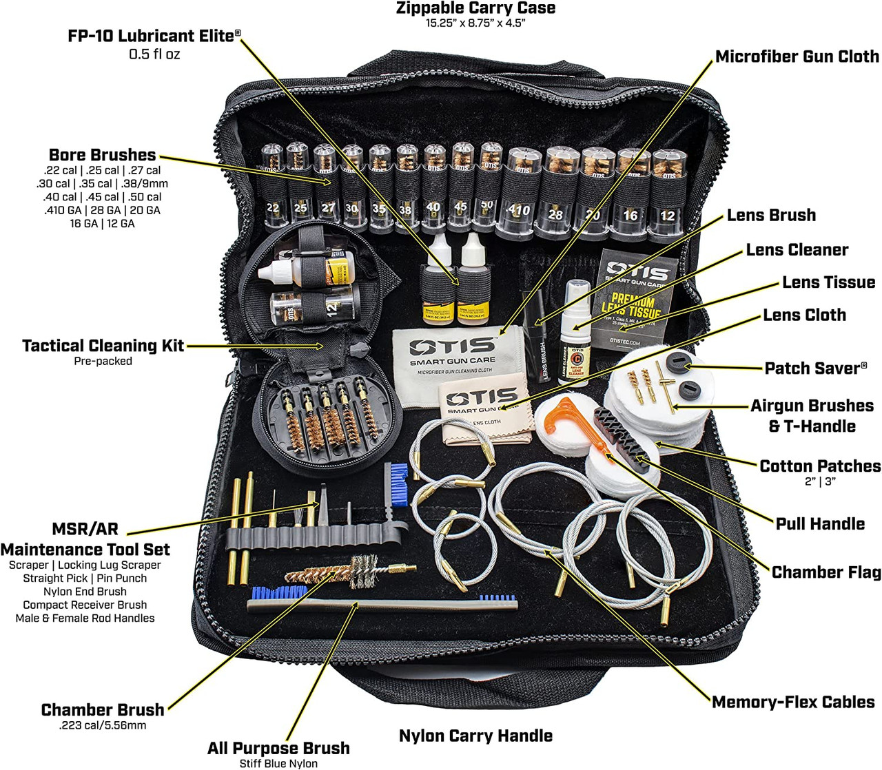 Otis Technology Smart Gun Care Elite Breech To Muzzle Gun Cleaning Kit