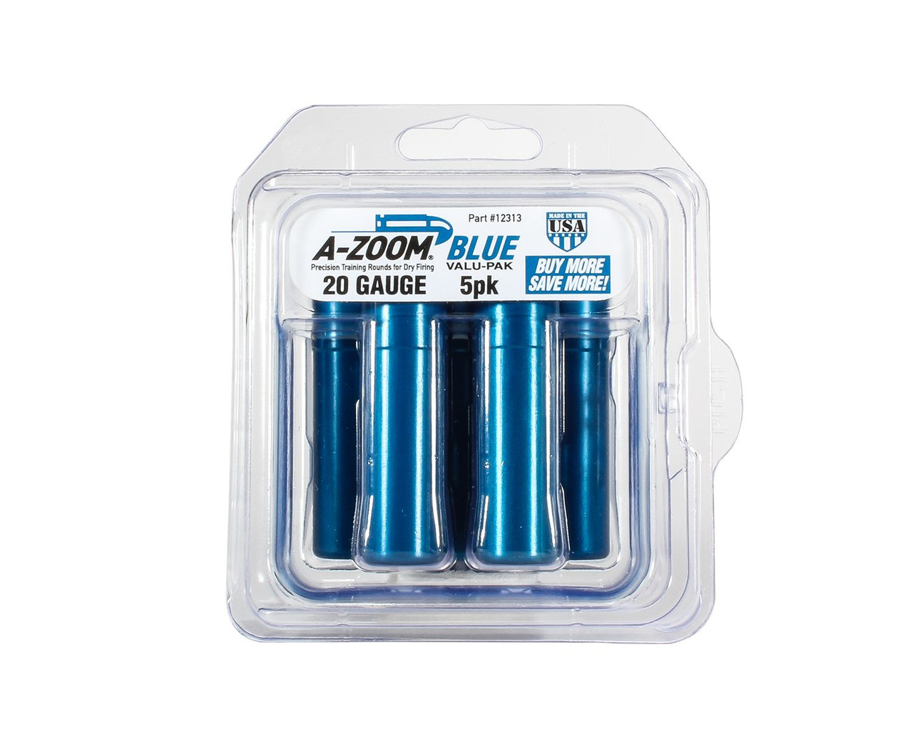 A-ZOOM Precision Metal Safety Snap Cap Blue Value 5 Pack 20 Gauge - 12313L