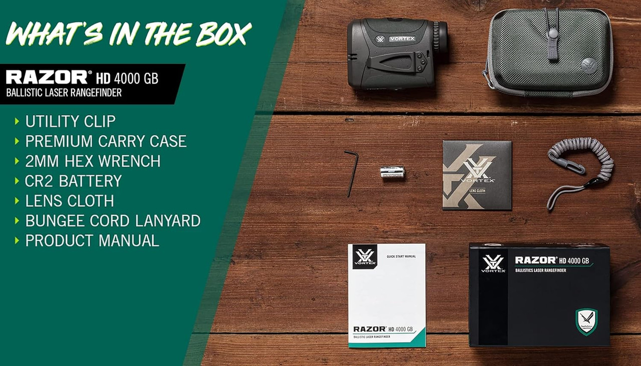 Vortex Optics Razor HD 4000 GB GeoBallistics Laser Rangefinder