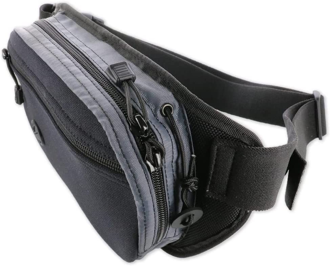 Galco Fastrax PAC Gun Concealing Waistpack  Adjustable Fit Ambid Black/Grey