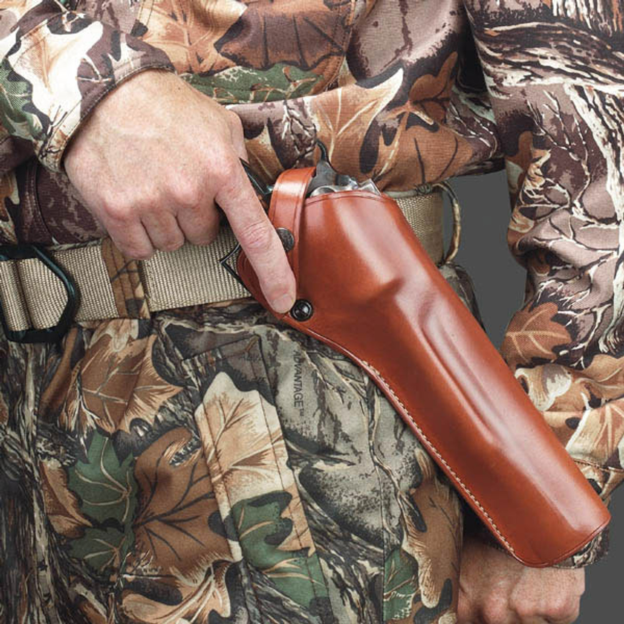 Galco SAO Strongside/Crossdraw Holster Long BRL Colt 357 SAA 7.5" Tan LH