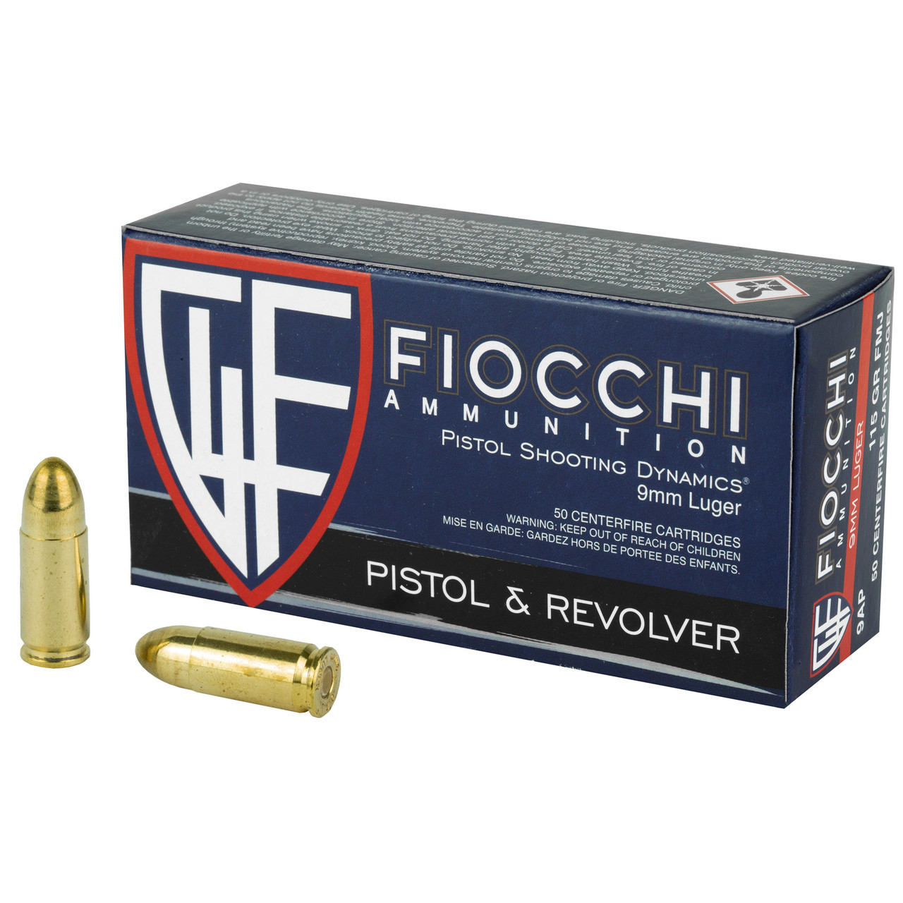 Fiocchi 9AP Shooting Dynamics 9mm Luger 115 gr Full Metal Jacket 250 Rnds