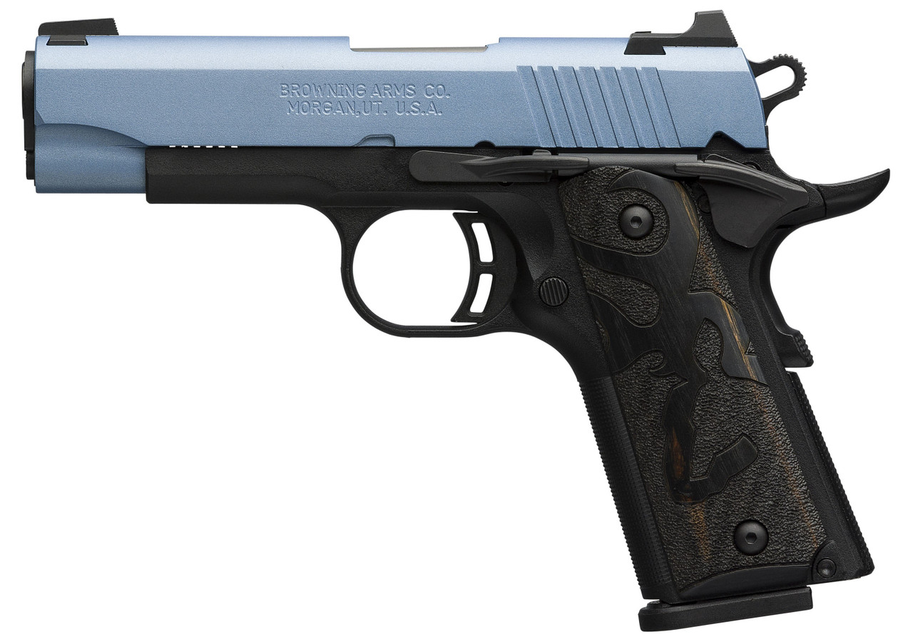 Browning 051990492 1911 BL Compact 380 ACP 10+1 3.63" BBL Polar Blue