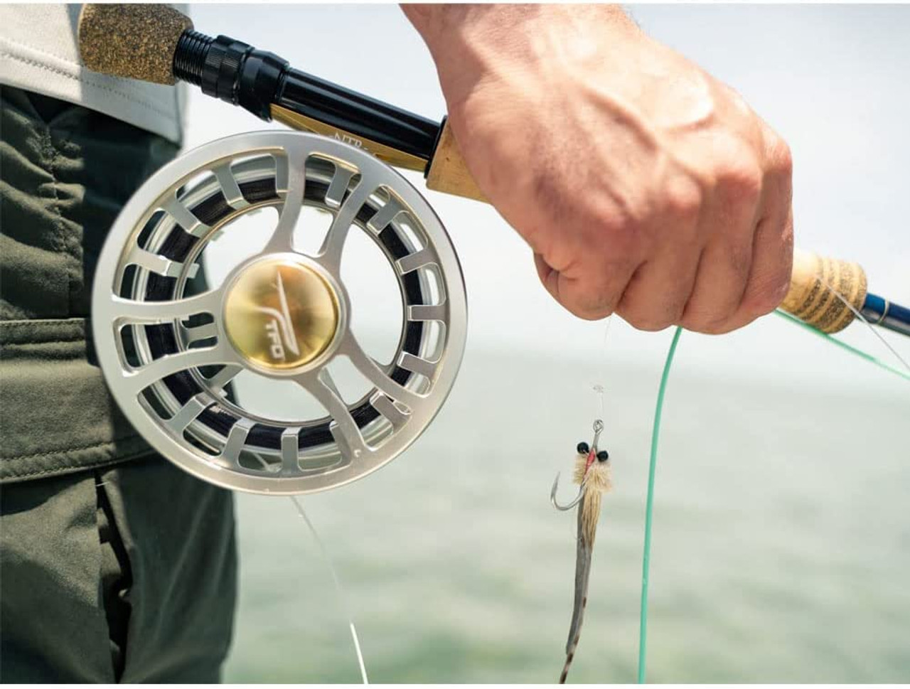 Temple Fork Outfitters NTR III Large Arbor Fly Reel Clear/Gold CNC Aluminum