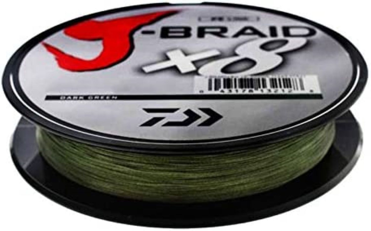 Daiwa J-Braid x8 Braided Line 150M/165yds 10 lbs Dark Green - JB8U10-150DG