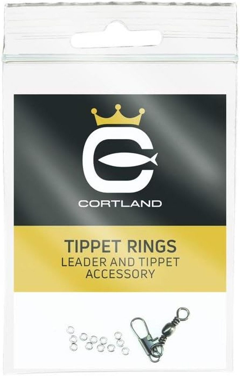 Cortland Tippet Rings 2MM Stainless Steel Black Nickel Finish 10pcs -607729
