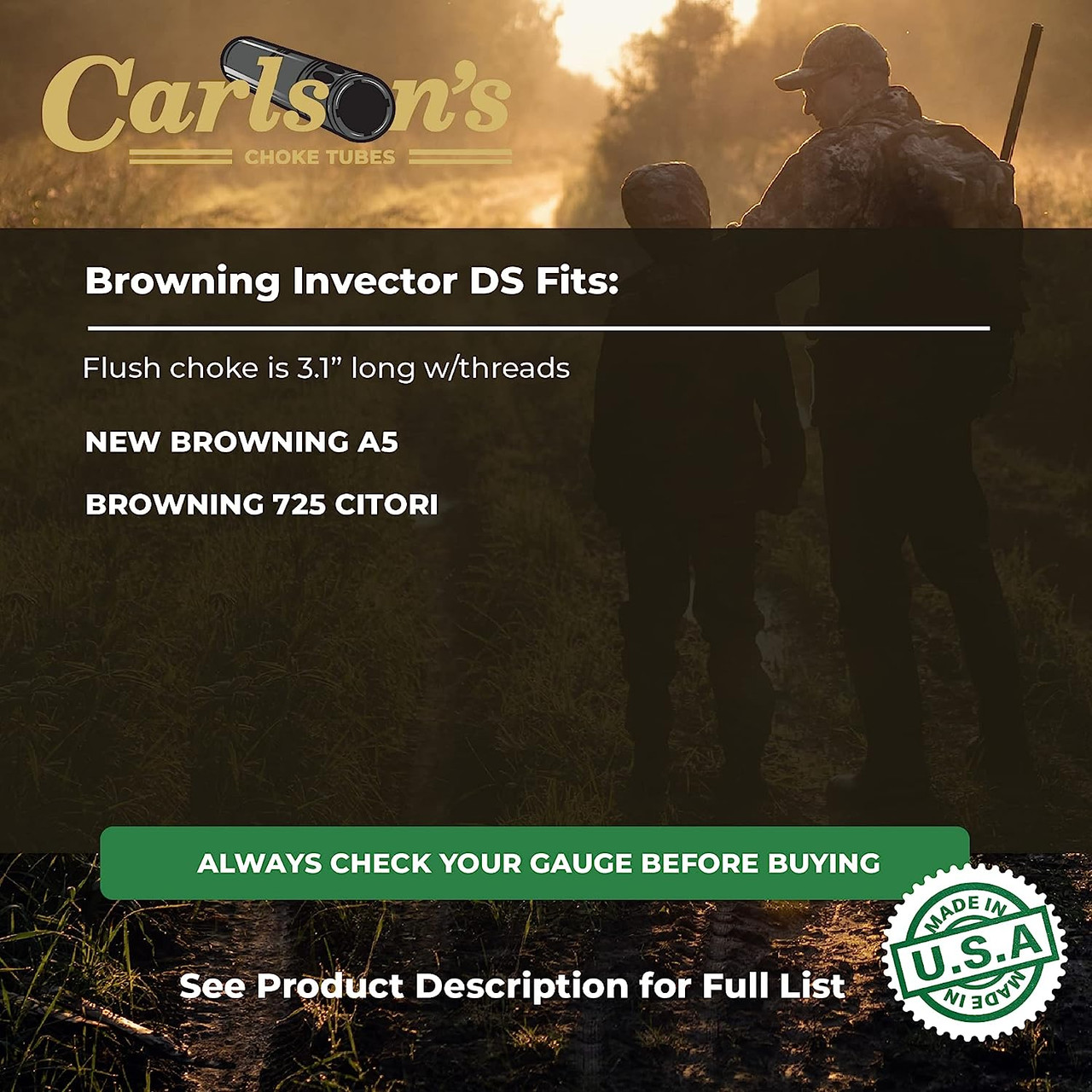 Carlson Ported Gold Competition Target Browning Invector DS 12GA IM - 18916