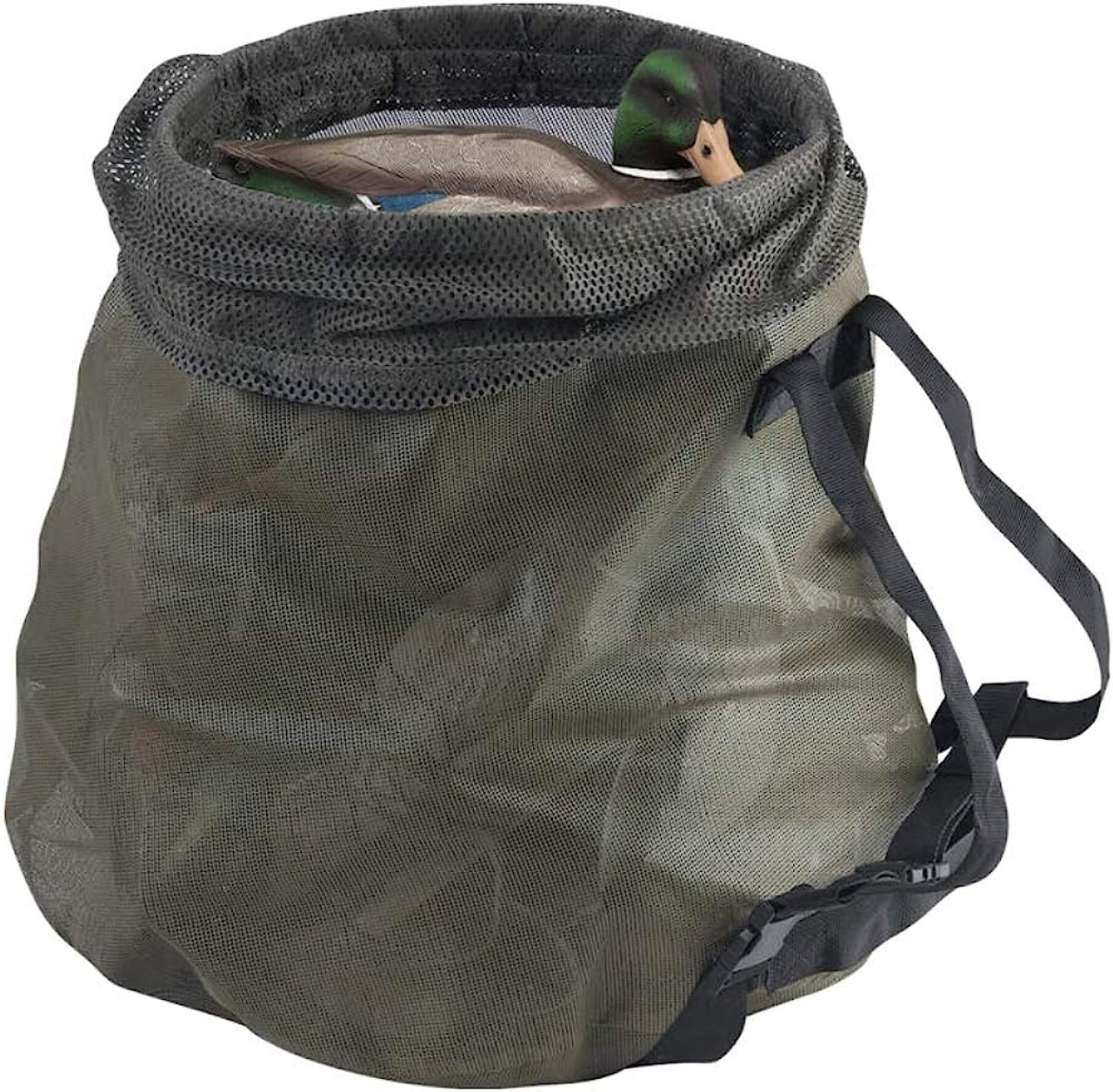 Drake Waterfowl Big Mouth Decoy Bag Pyramid Bottom Olive Green Poly Mesh