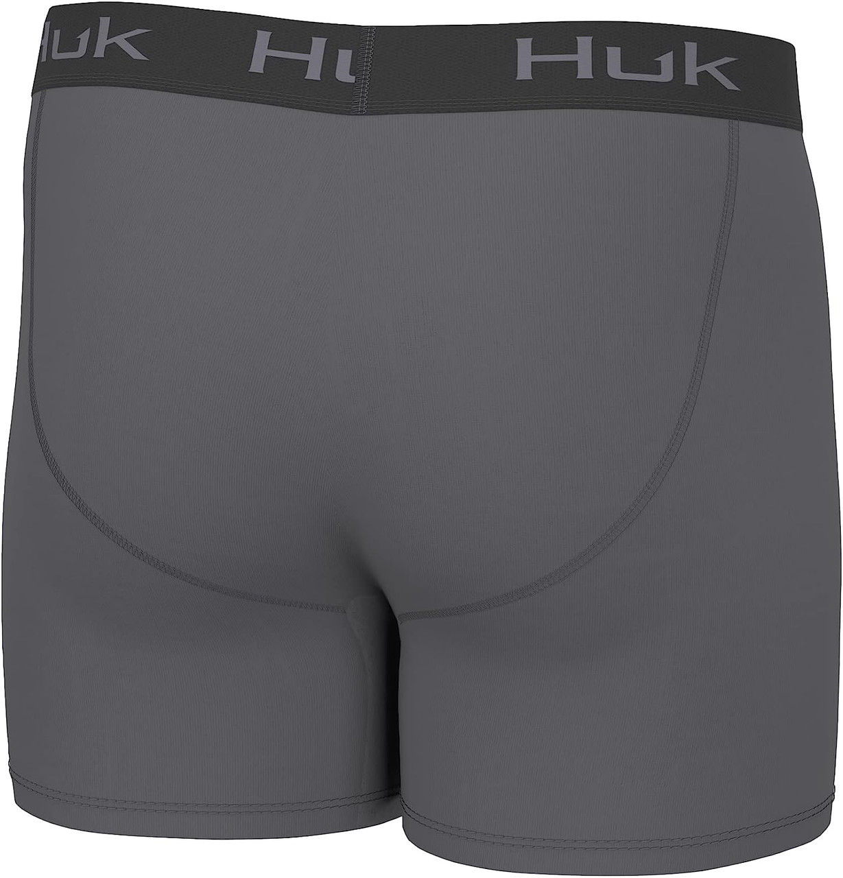 HUK Men Standard Performance Dry-Fit Boxer Briefs - Solid-Night Owl - M