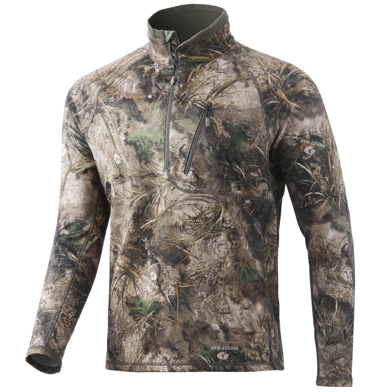 Nomad Utility Camo Pullover Jacket 1/2 Zip - Mossy Oak Migrate - Medium