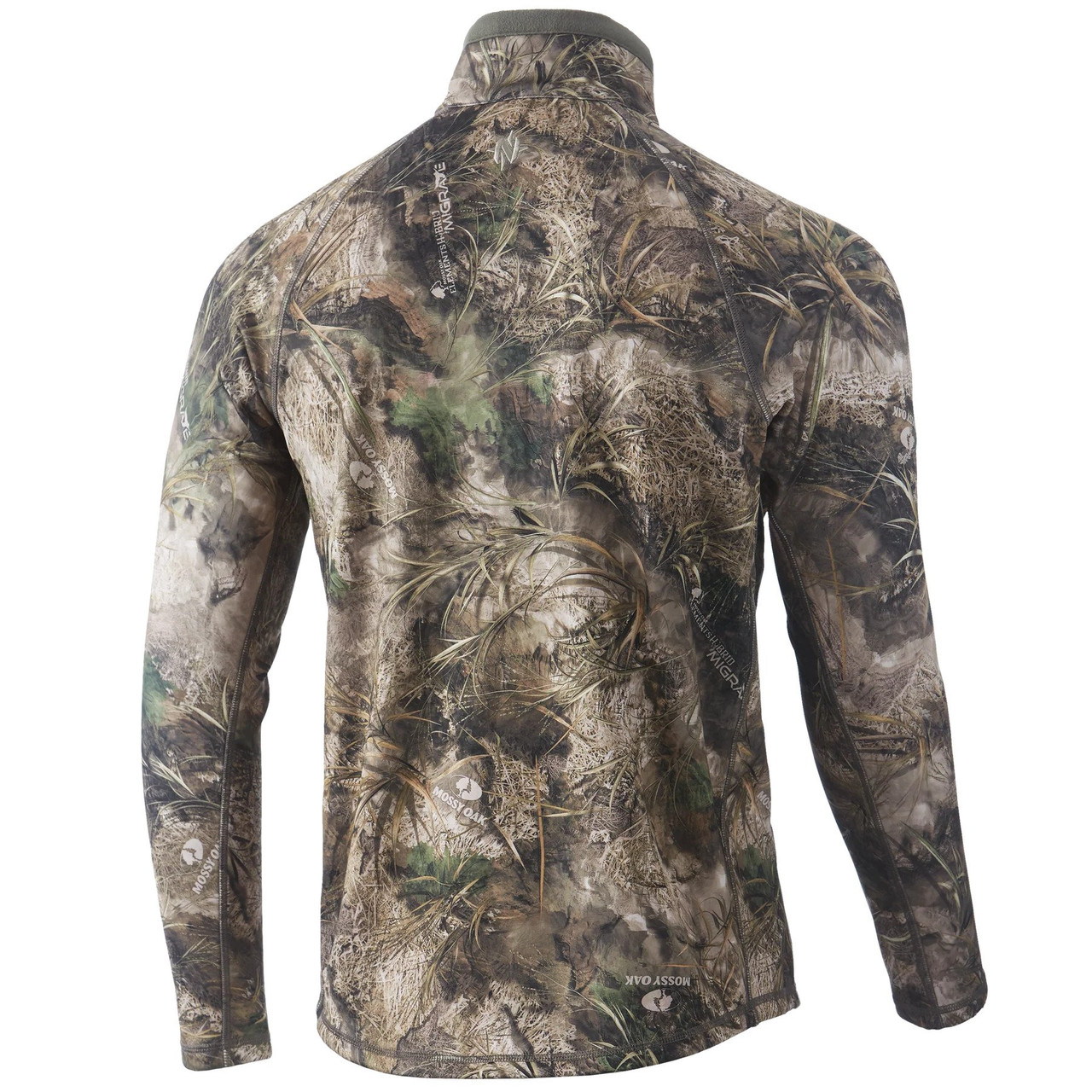 Nomad Utility Camo Pullover Jacket 1/2 Zip - Mossy Oak Migrate - Medium