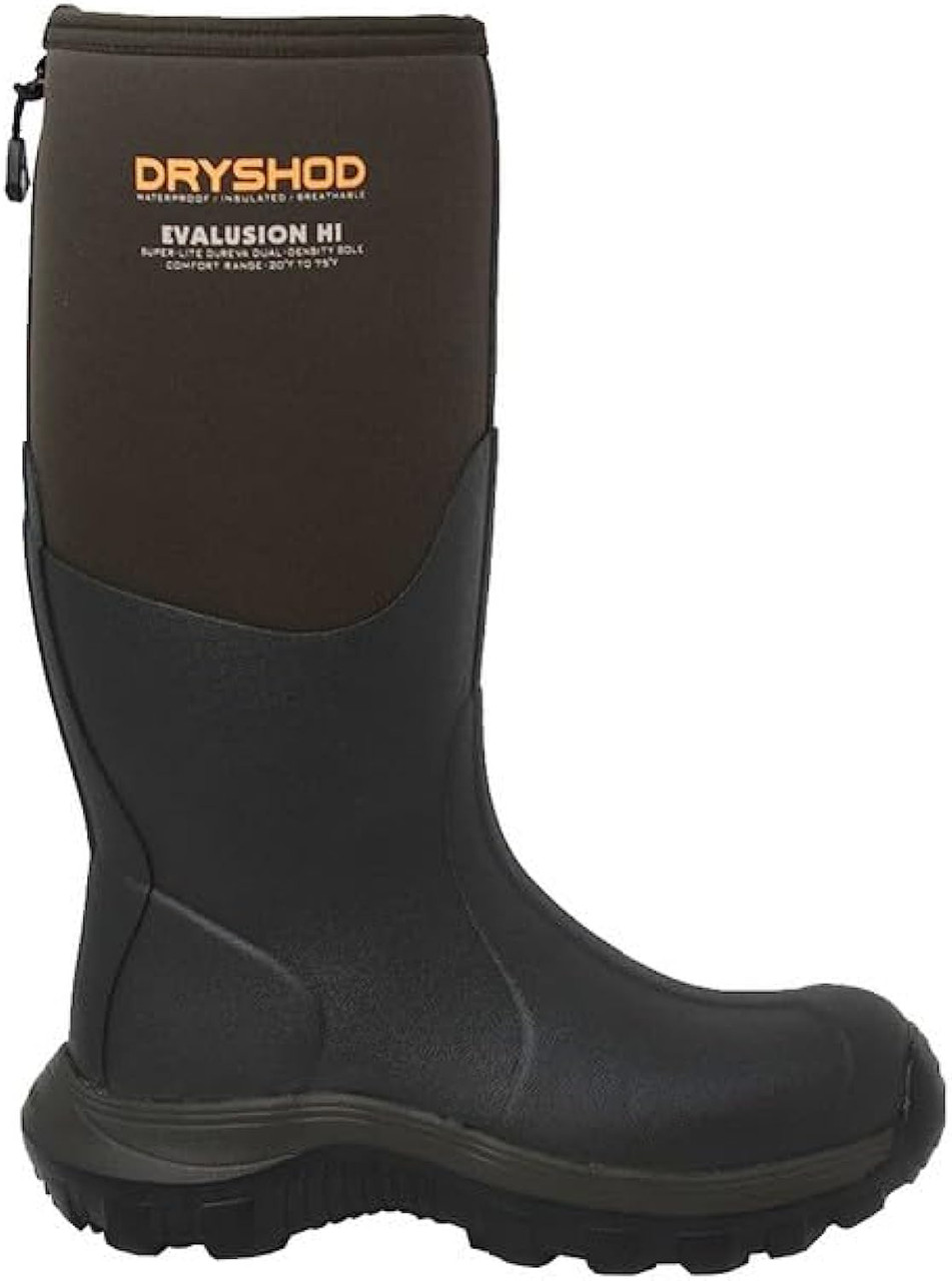 Dryshod Evalusion Hi Brown/Dk Brown Waterproof Footwear W/ Dureva - Size 10