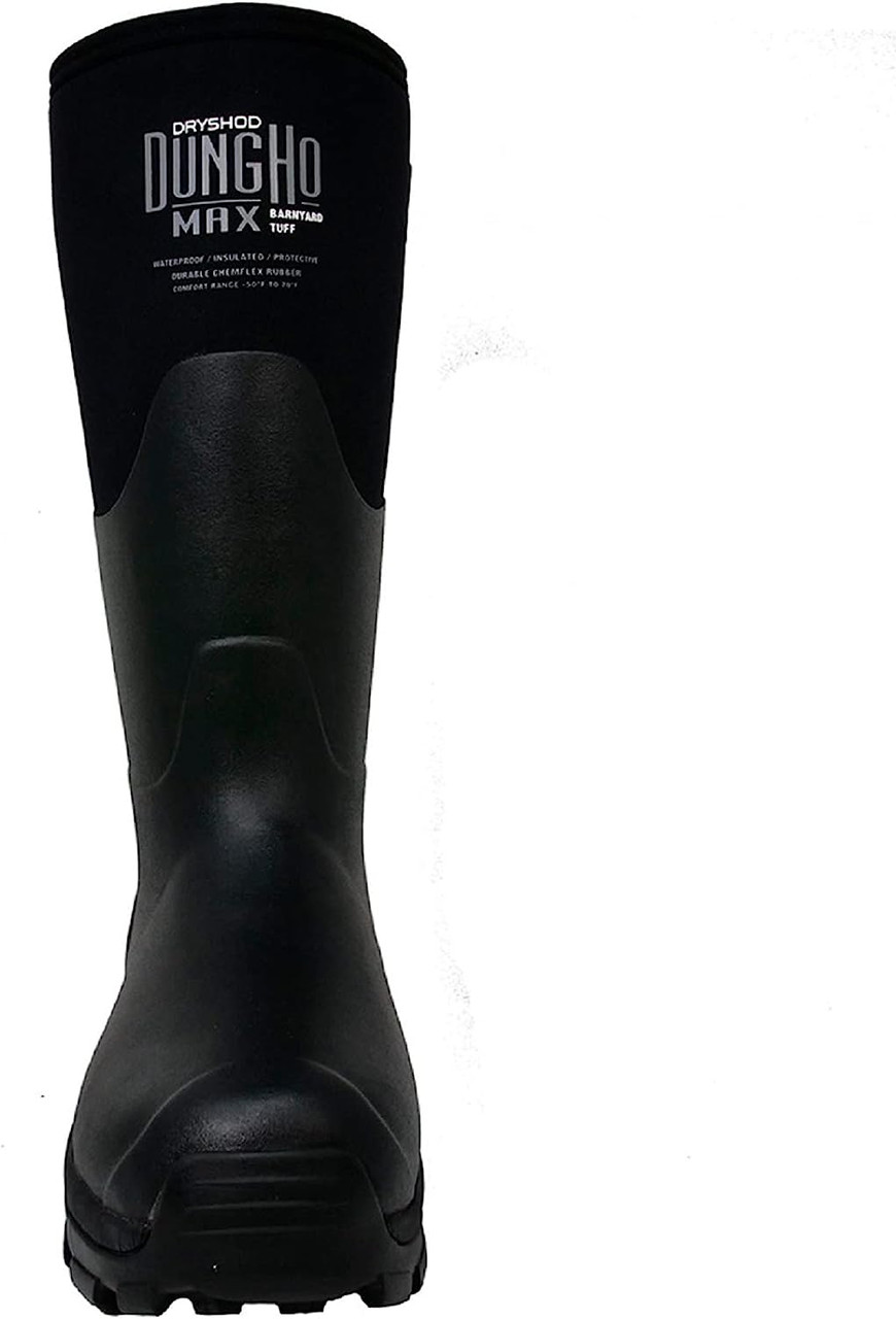 Dryshod DungHo Max Gusset Extreme-Cold Conditions Barnyard Boot - BLK-Sz 10