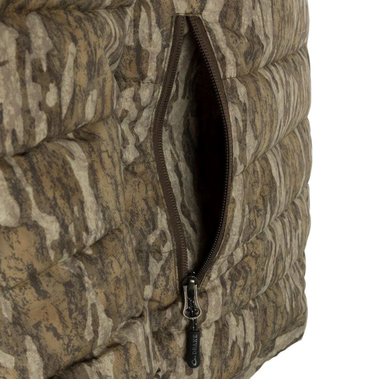 Drake Waterfowl LST Double Down Layering Full Zip-Mossy Oak Bottomland- 2XL