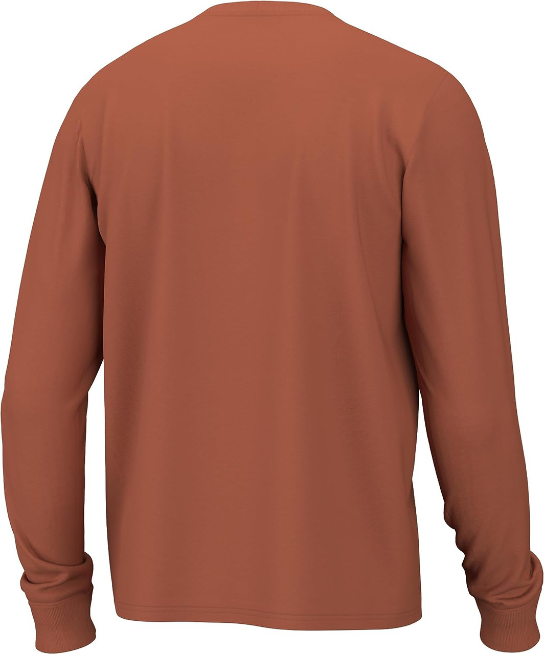 HUK Men's Standard Long Sleeve U Patch Pocket Tee - Baked Clay - 3X-Large