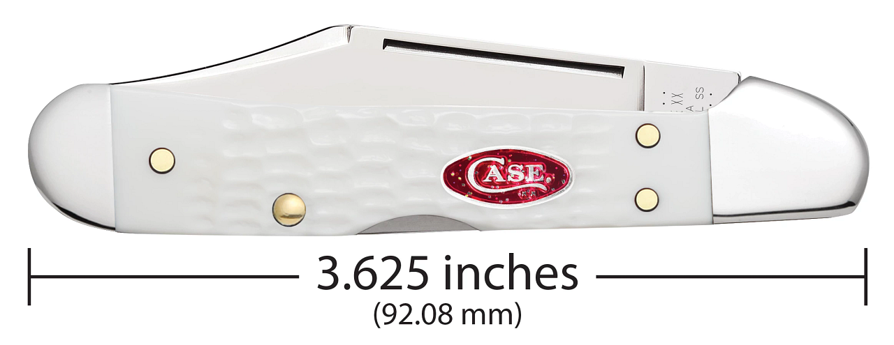 Case XX SparXX Mini CopperLock Clip Blade Jig White Synthetic Handle -60185