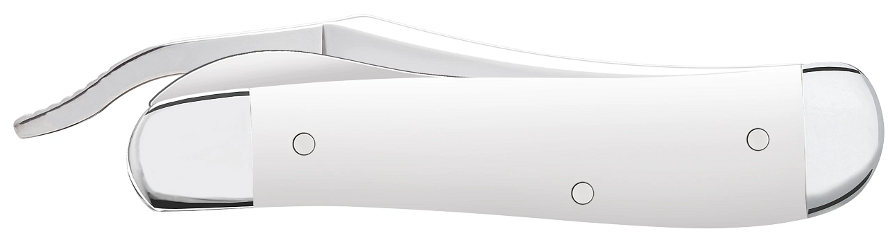 Case XX Harley-Davidson Russlock Clip Blade White Synthetic Handle - 52249