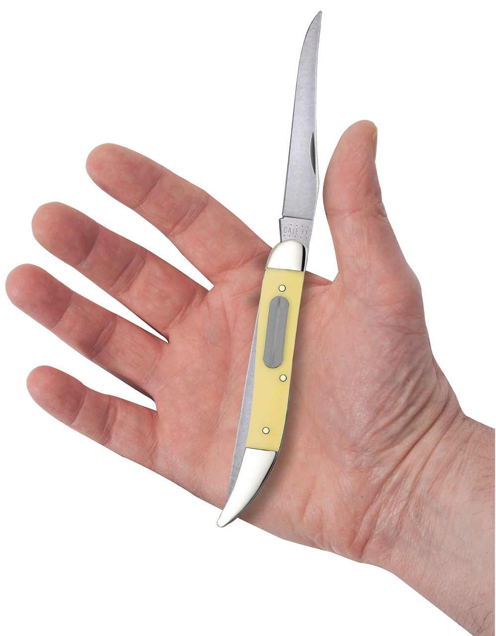 Case XX Fishing Knife Clip, Fish Scaler Blade Smooth Yellow Synthetic-00120