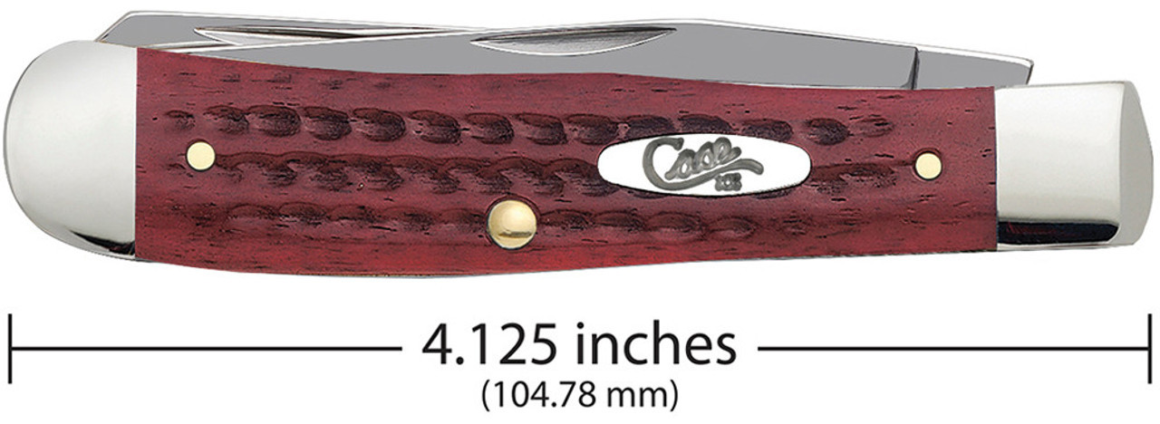 Case XX Trapper Clip, Spey Blade Pocket Worn Old Red Bone Corn Cob - 00783