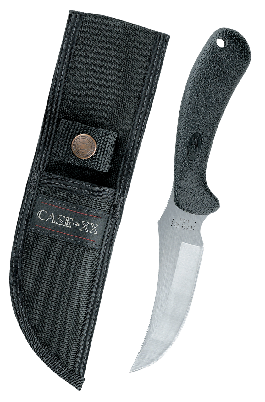 Case XX Ridgeback Hunter Skinner Fixed Blade Black Handle & Sheath - 00362