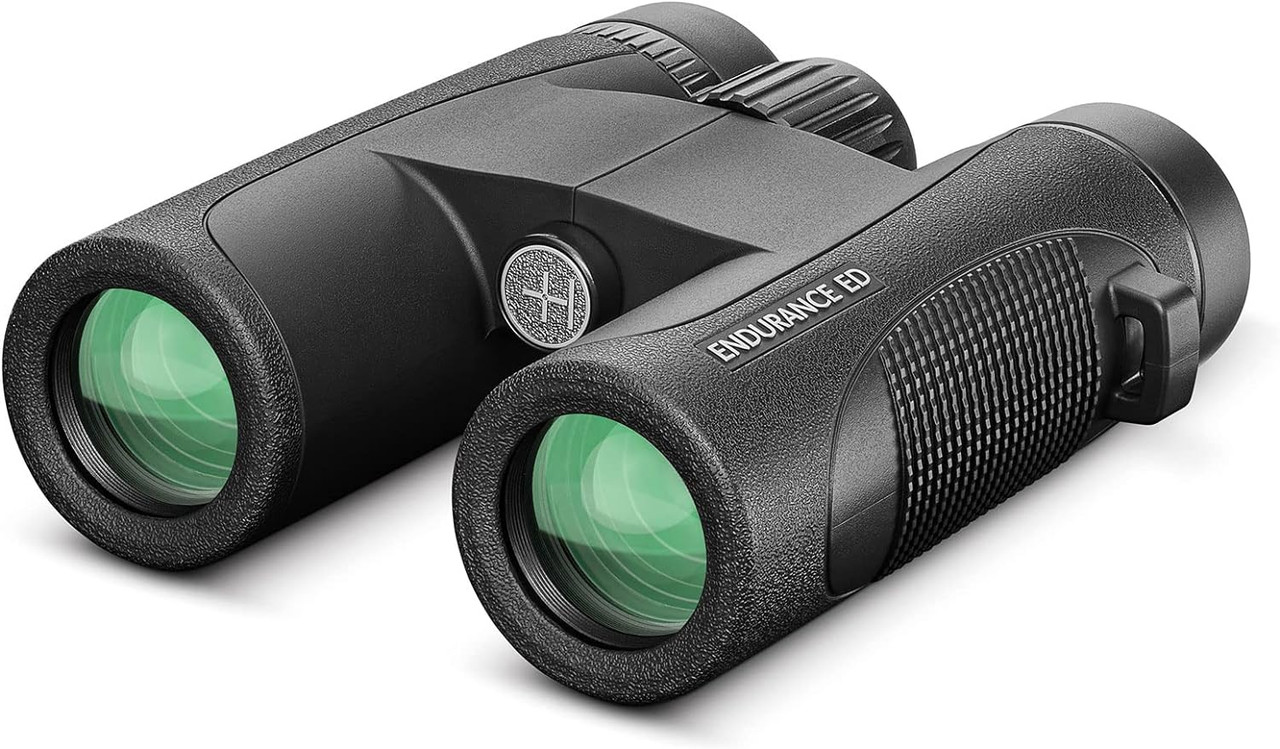Hawke Endurance ED Glass 10x42 Binocular Stay-On Lens Covers & Case - Black