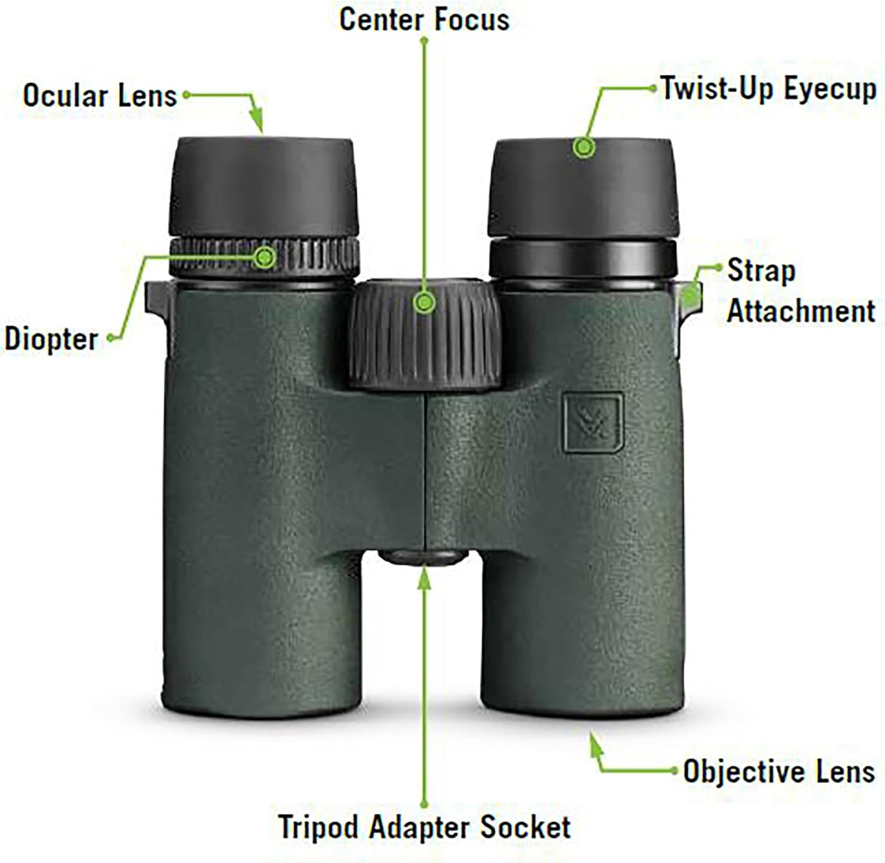 Vortex Optics Bantam HD 6.5x32 Youth Binocular W/ XR Lens Coating - Green