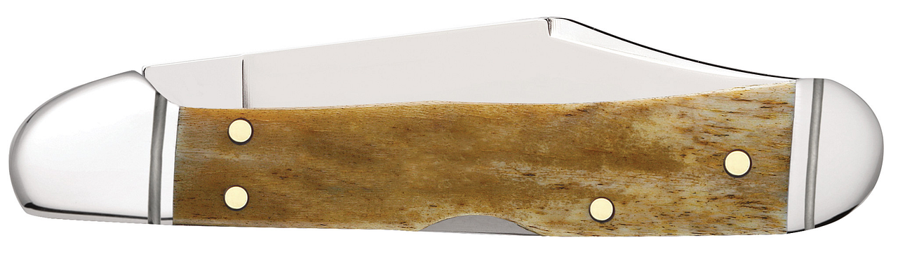 Case XX Mini CopperLock Clip Blade Smooth Antique Bone Fluted - 58186-Case