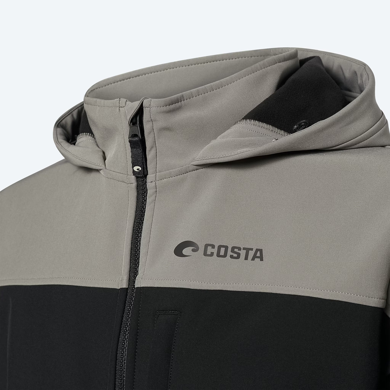 Costa Del Mar Leeward Full-Zip Dwr Hooded Fleece Jacket - Black - Medium