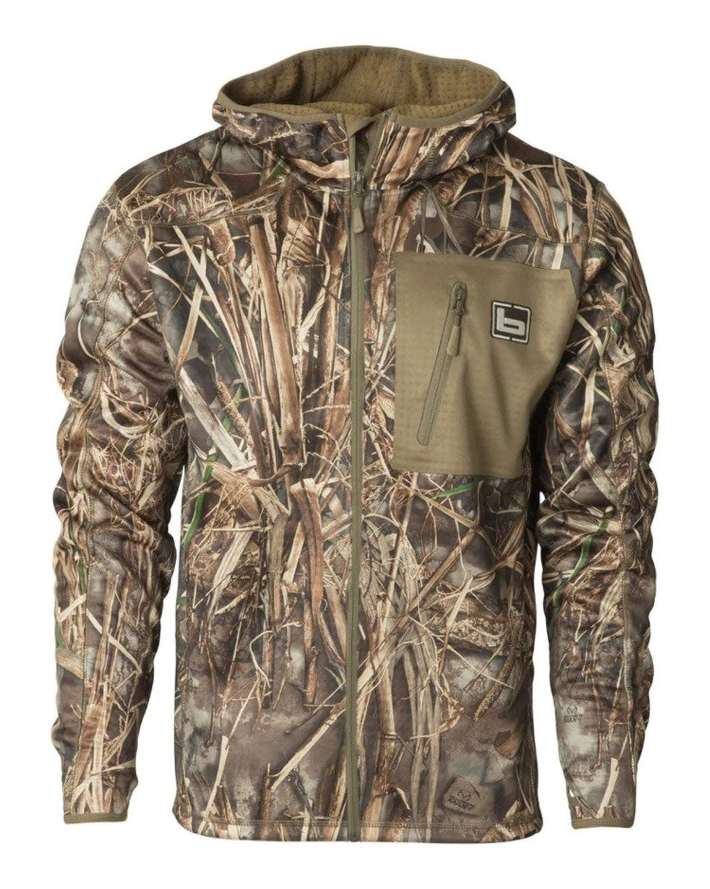 Banded Hooded Mid-Layer Fleece Jacket - Realtree - MAX7 - B1010062-M7-M