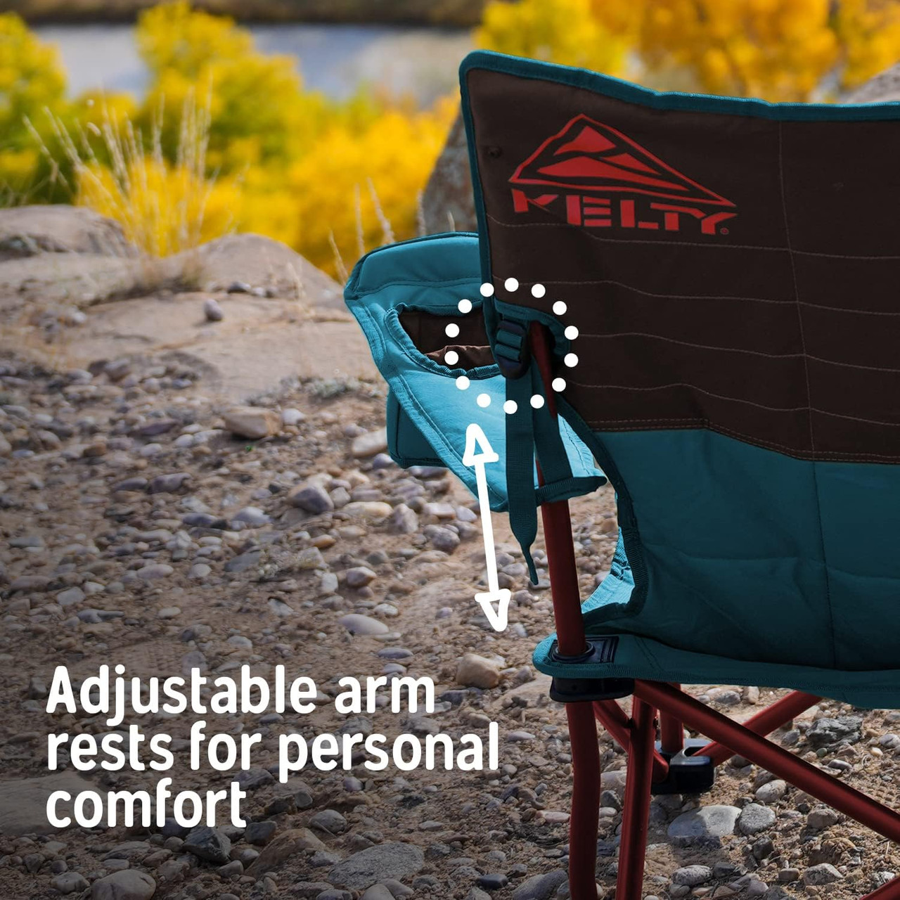 Kelty Deluxe Lounge Folding Chair Holds 325lbs - Deep Lake/Fallen Rock