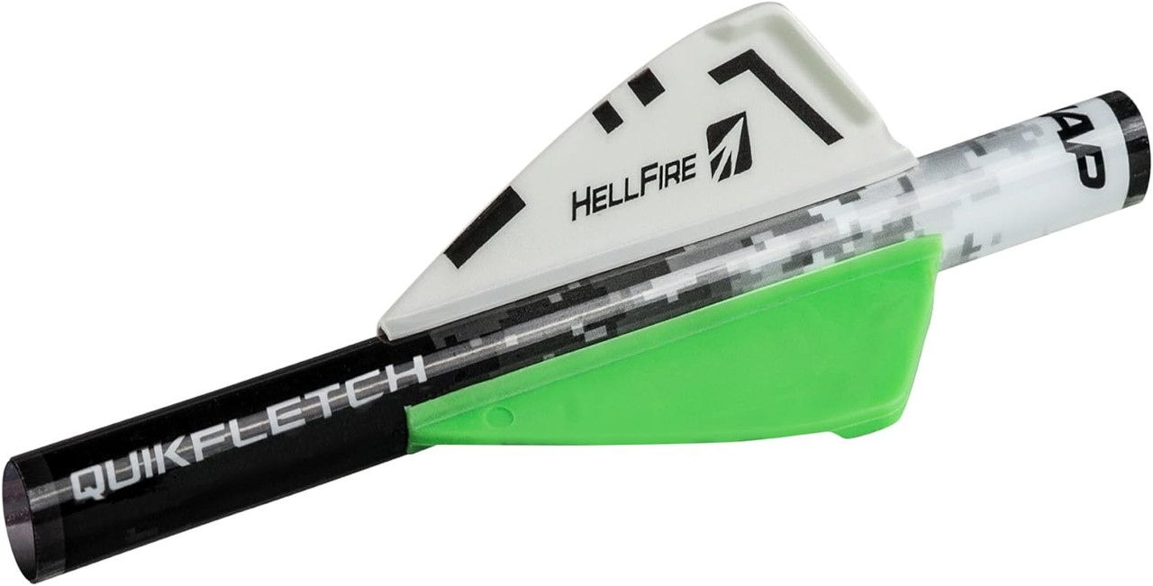 New Archery Products Quikfletch 2" Hellfire Fletching (6 Pack), Green