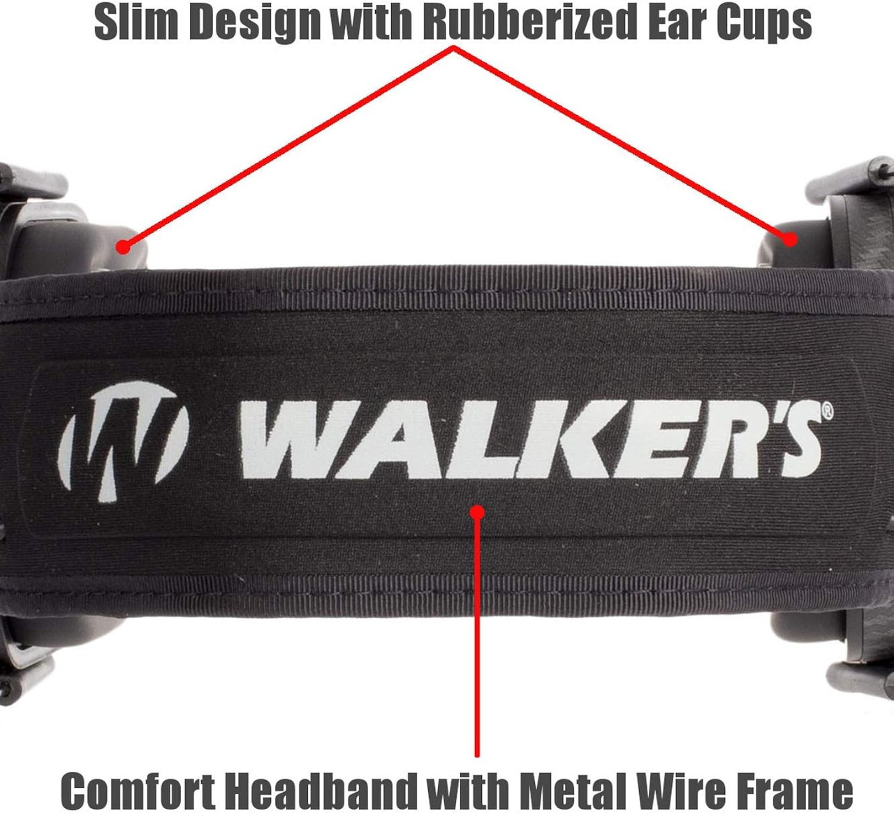 Walker's Razor Slim Passive Muffs Ultra Low Profile Rubberized Coating Teal
