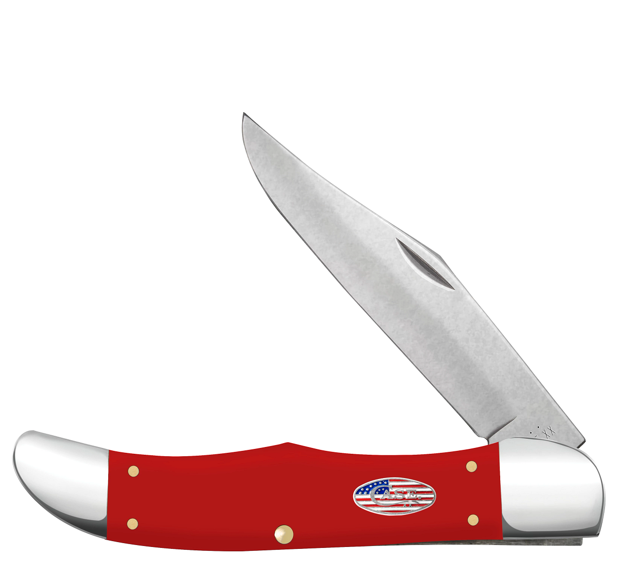 Case XX American Workman Folding Hunter Clip Blade Smooth Red Synthetic