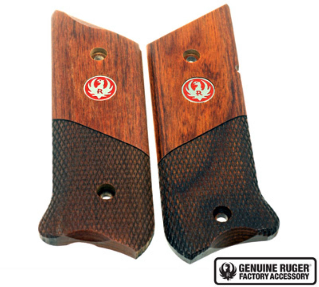 Ruger Mark III Cocobolo Grips - Ambidextrous - Lower Half Checkered -90257