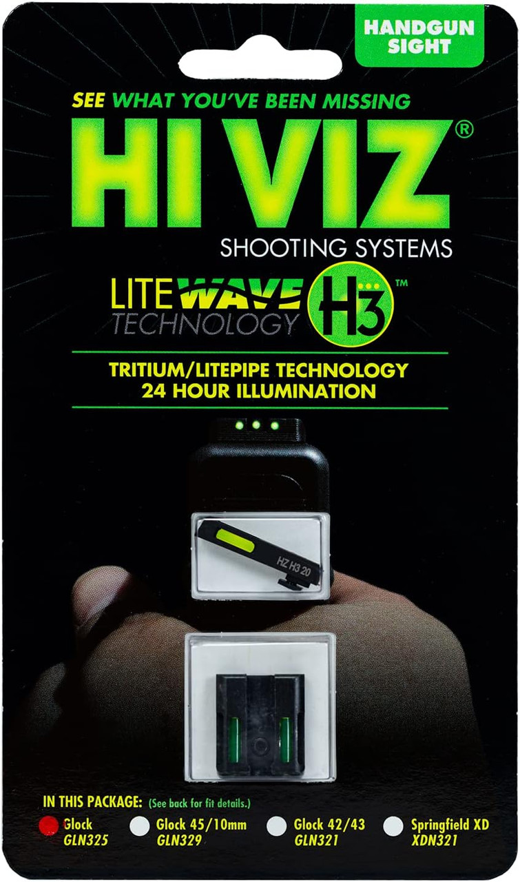 HIVIZ LiteWave Tritium/Litepipe 24hr Illumination Glocks 9MM/40 S&W/357 Sig