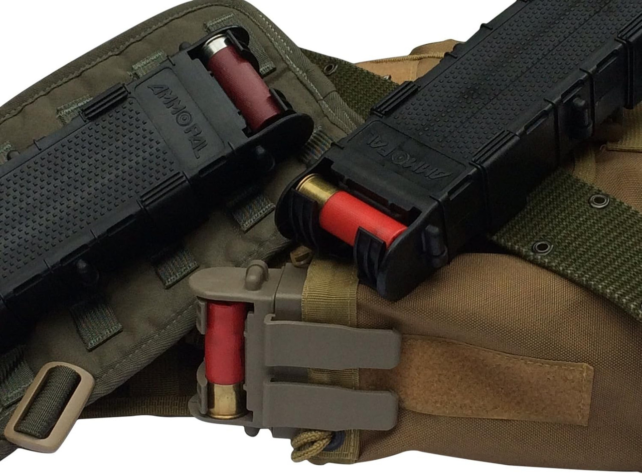 SME AmmoPal Durable High-Impact 12-10 GA Shotgun Shell Dispenser FDE 10rd