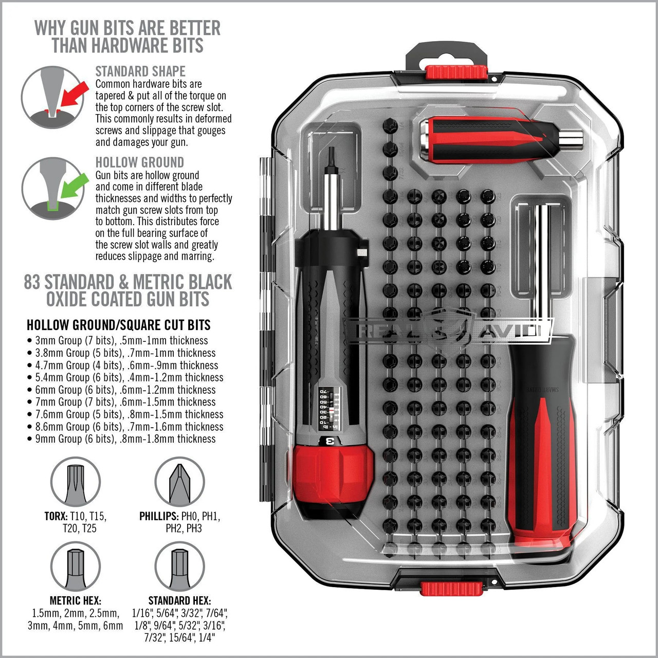Real Avid Smart-Torq & Driver Master Advanced Gunsmithing Driver & Bit Set Real Avid Smart-Torq & Driver Master Advanced Gunsmithing Driver & Bit Set