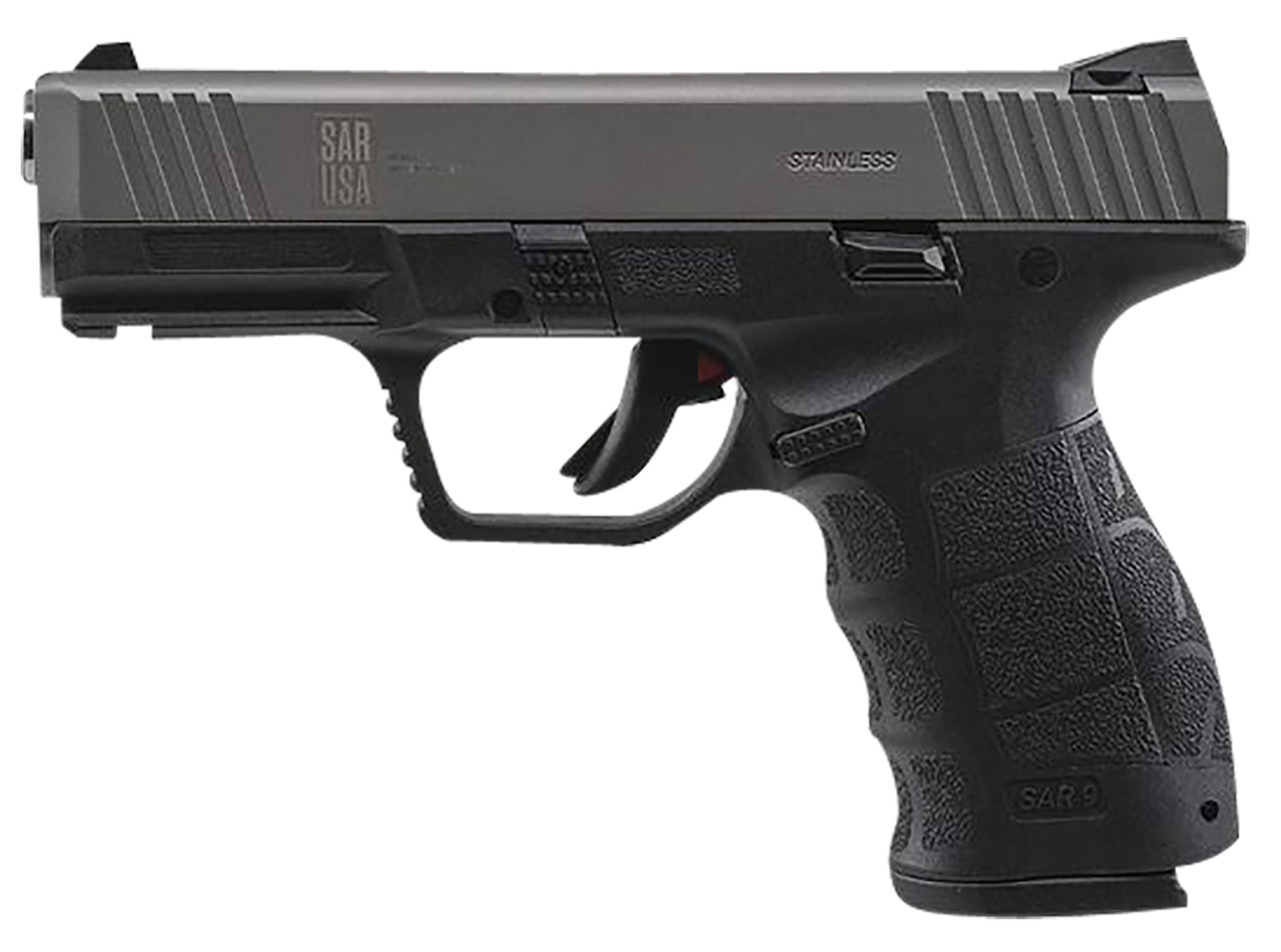 SAR USA SAR9CST Compact Black Stainless 9mm 4" BBL 15+1 Polymer Frame